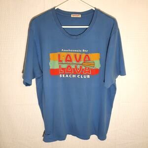 Lava Lava Beach Club T-Shirt XXL Made in USA Hawaii Anaehoomalu Bay Harvester Co